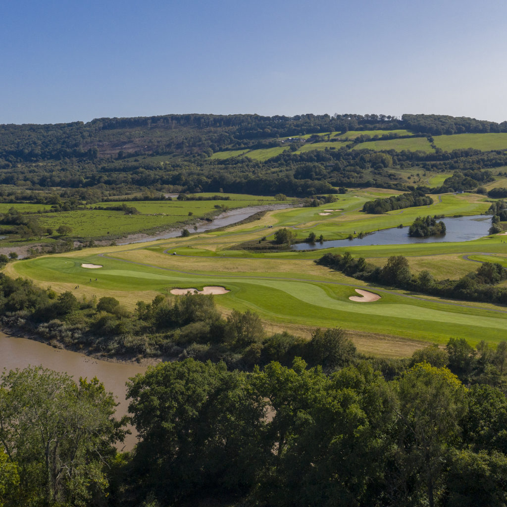 Aerial View of The Celtic Manor Resort Golf Course from Woodbank House